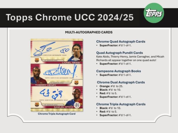 2024/25 Topps Chrome UEFA Club Competitions Soccer JUMBO Hobby Box - Image 3