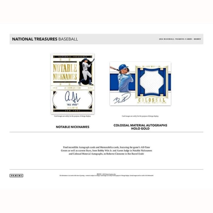 2024 Panini National Treasures Baseball Hobby Box - Image 3