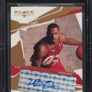 2003 Black Diamond 24 Karat Signatures LeBron James ROOKIE RC AUTO /100 BGS 9 MT