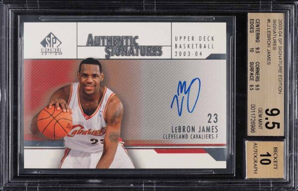 2003 SP Signature Edition LeBron James ROOKIE AUTO #AS-LJ BGS 9.5 GEM MINT