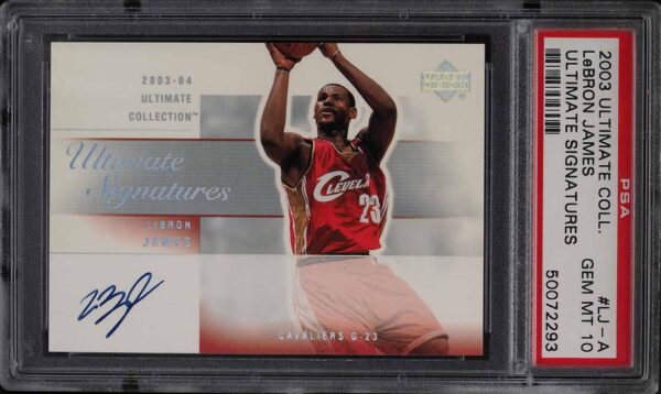 2003 Ultimate Collection Signatures LeBron James ROOKIE RC AUTO PSA 10 GEM MINT