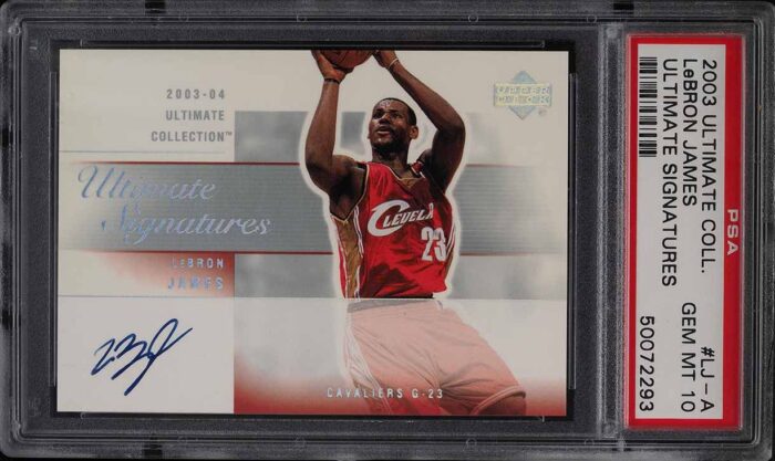 2003 Ultimate Collection Signatures LeBron James ROOKIE RC AUTO PSA 10 GEM MINT - Image 1