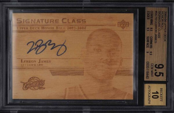 2003 Upper Deck Honor Roll Signature LeBron James ROOKIE RC AUTO #SC10 BGS 9.5