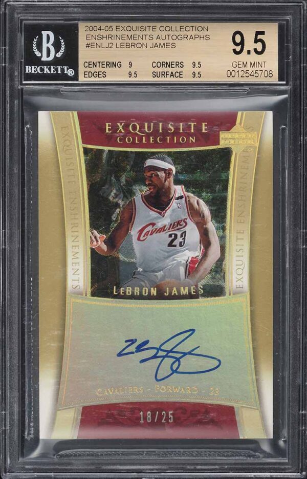 2004 Exquisite Collection Enshrinements LeBron James AUTO /25 #EN-LJ2 BGS 9.5