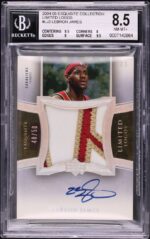 2004 Exquisite Limited Logos LeBron James GAME-USED PATCH AUTO /50 BGS 8.5