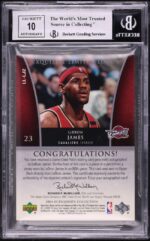 2004 Exquisite Limited Logos LeBron James GAME-USED PATCH AUTO /50 BGS 8.5 - Image 2