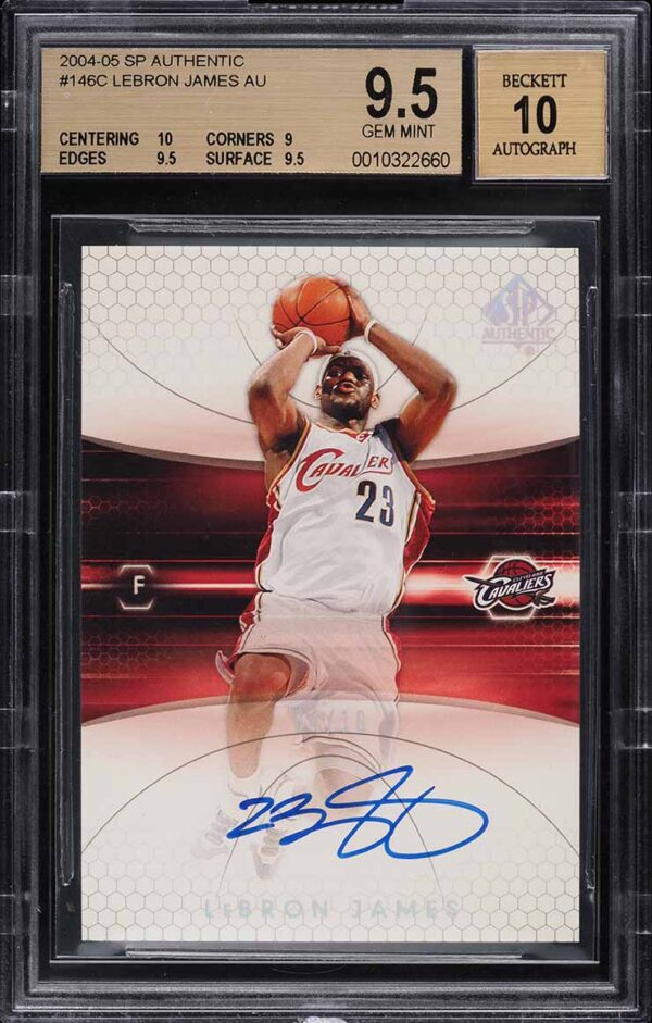2004 SP Authentic LeBron James AUTO /10 #146C BGS 9.5 GEM MINT