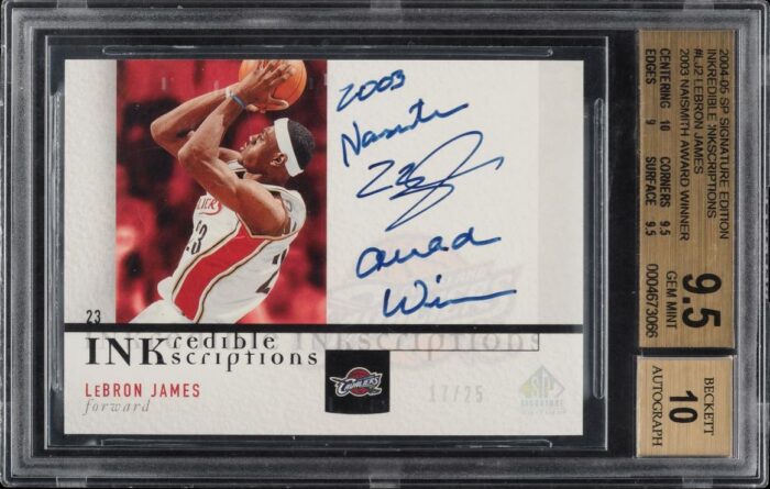 2004 SP Signature Edition Inkredible Inkscriptions LeBron James AUTO BGS 9.5 GEM - Image 1