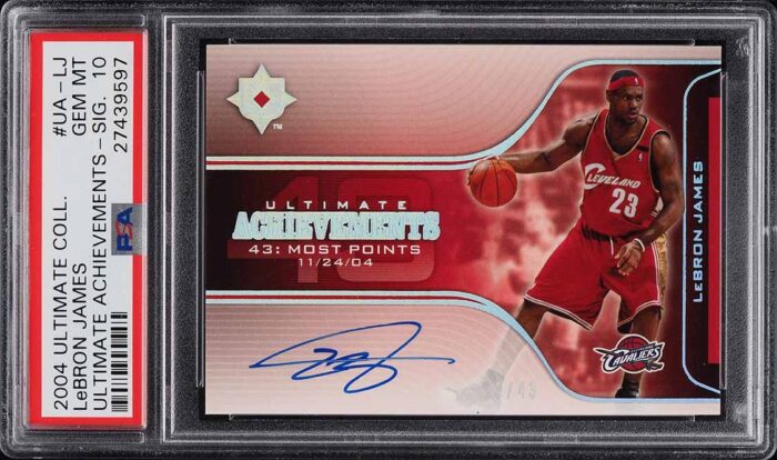2004 Ultimate Collection Achievements LeBron James AUTO #UA-LJ PSA 10 GEM MINT - Image 1