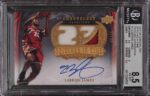 2007 Upper Deck Chronology Stitches In Time LeBron James PATCH AUTO /35 BGS 8.5