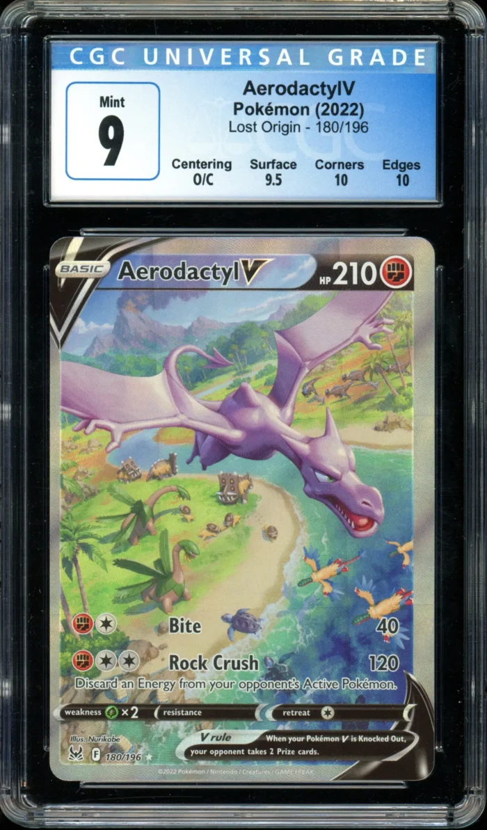 Pokémon Lost Origin Aerodactyl V OC CGC 9 - Image 1