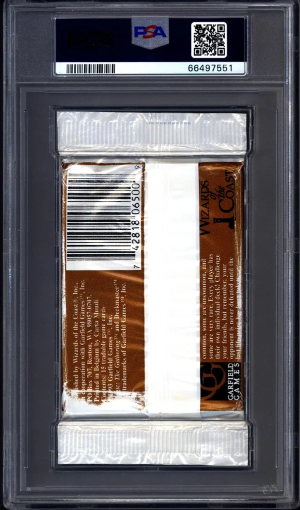 Magic the Gathering Alpha Booster Pack PSA Authenticated Signed Rome 2009 by Creator Richard Garfield