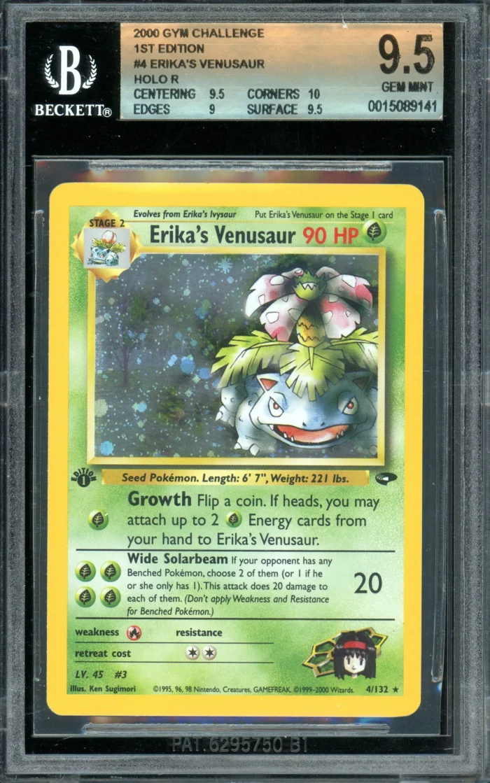 Pokémon 1st Edition Erika’s Venusaur BGS 9.5 - Image 1