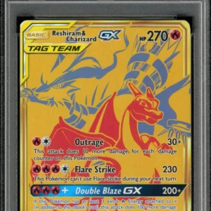 SM Promo FA Reshiram and Charizard GX PSA 9