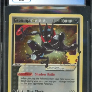 Pokémon Gold Star Greninja CGC 5.5 Error Miscut