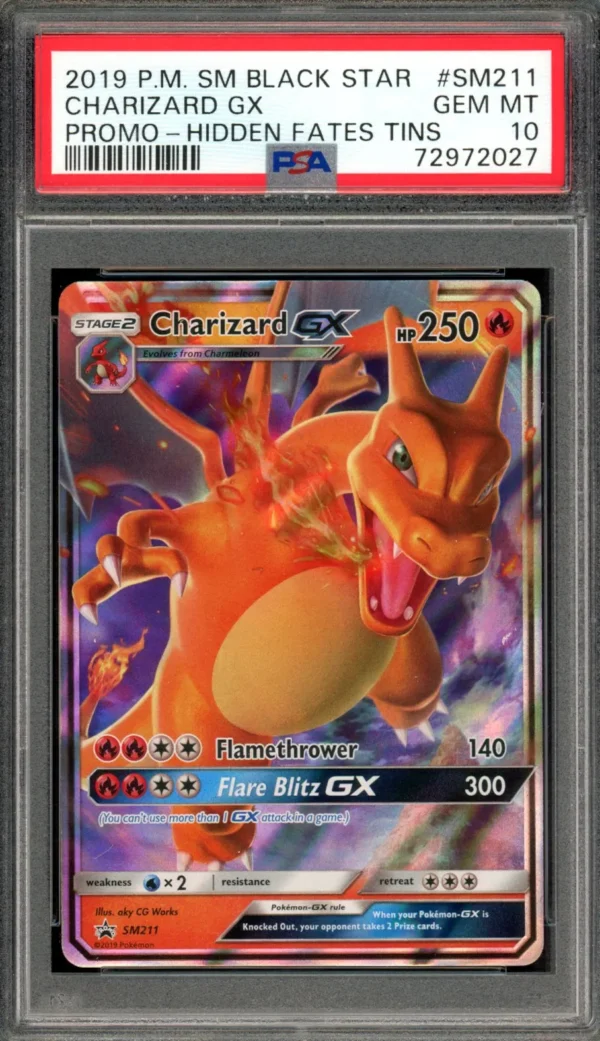 Pokemon Hidden Fates Charizard GX Promo PSA 10