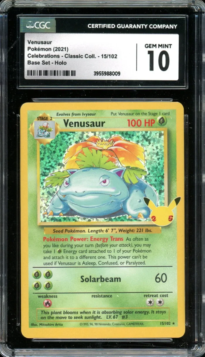 Pokemon Celebrations Venusaur CGC 10 - Image 1