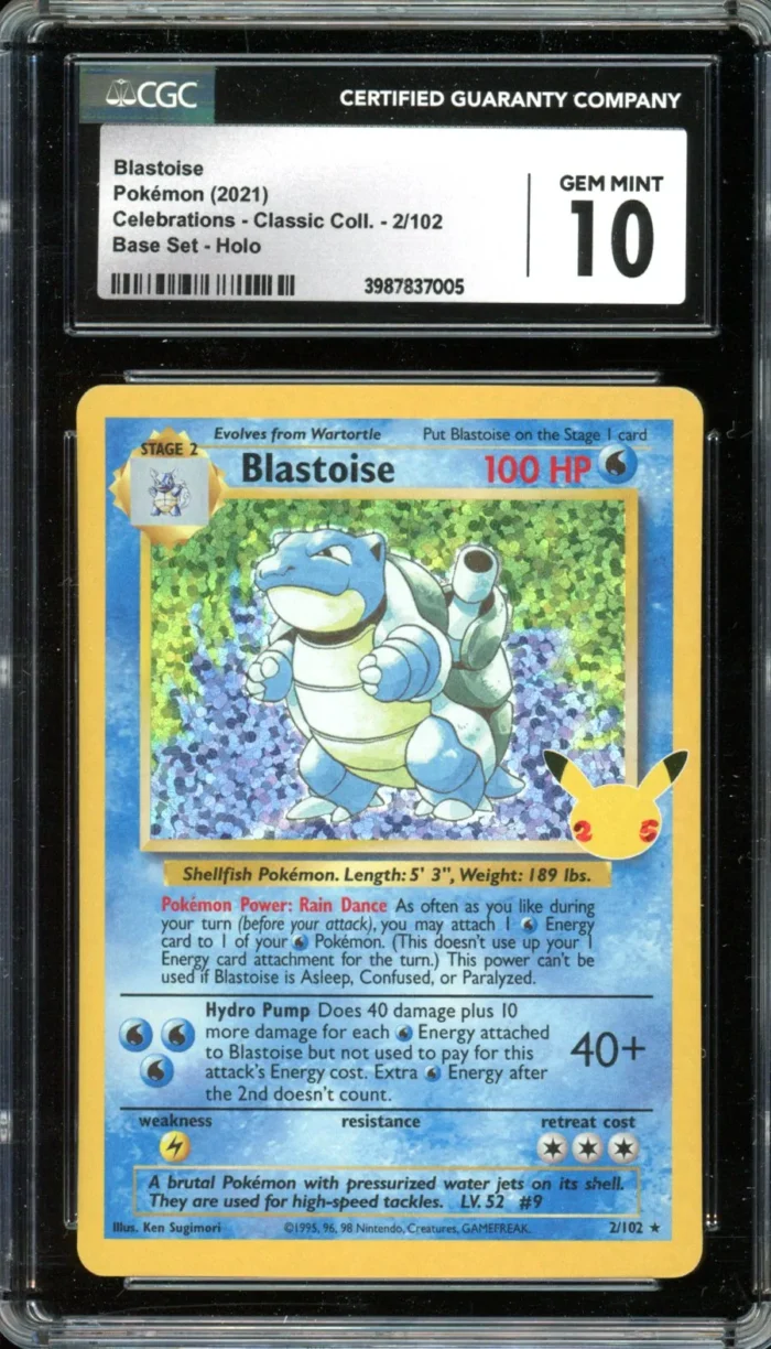 Pokemon Celebrations Blastoise CGC 10 - Image 1