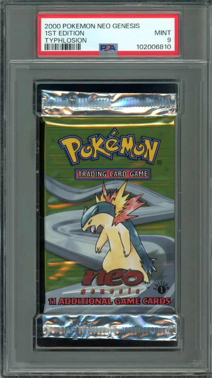 Pokemon 1st Edition Neo Genesis Pack Typhlosion Art PSA 9 - Image 1