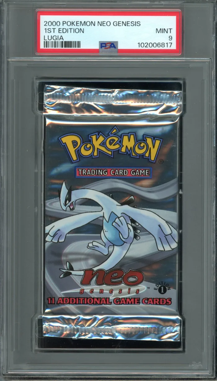 Pokemon 1st Edition Neo Genesis Pack Lugia Art PSA 9 - Image 1