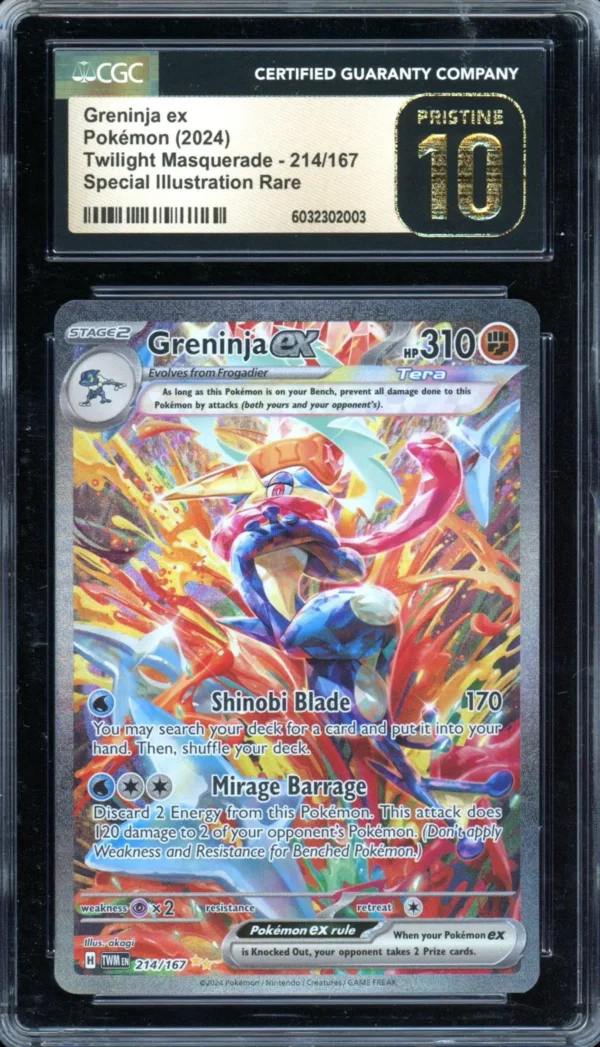 Pokémon Twilight Masquerade Greninja ex SIR CGC 10 Pristine