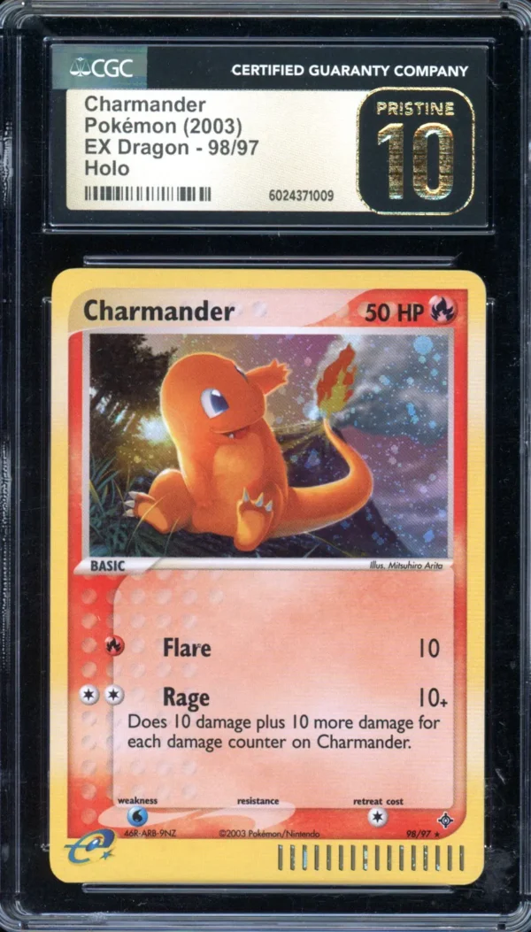 Pokémon EX Dragon Charmander Holo CGC 10 Pristine