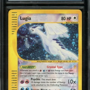 Pokémon Crystal Lugia CGC 9 Old Label with Mouth Swirl