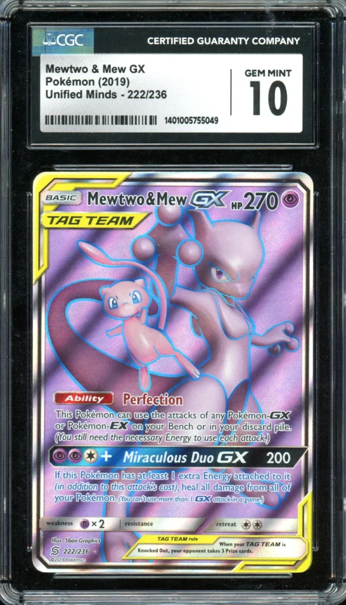 Unified Minds Mewteo & Mew GX CGC 10 - Image 1