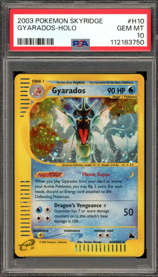 Pokémon Skyridge Gyarados PSA 10