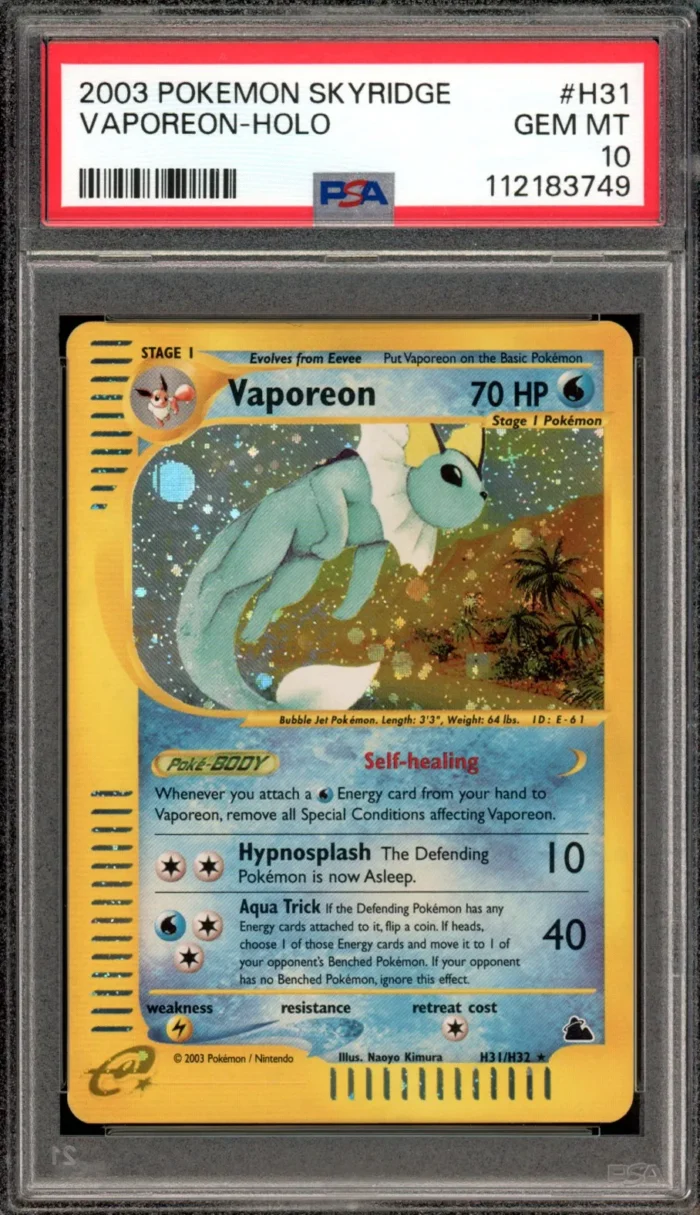 Pokémon Skyridge Vaporeon PSA 10 - Image 1