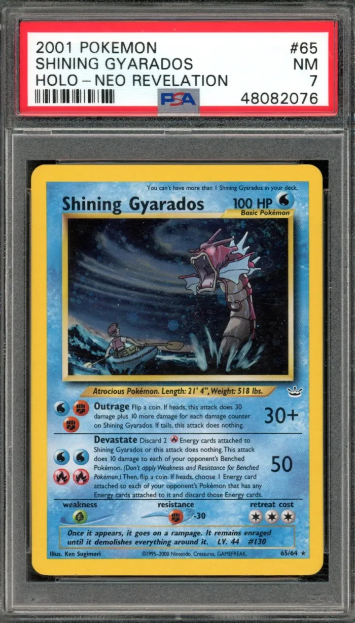 Pokémon Unlimited Shining Gyarados PSA 7 - Image 1