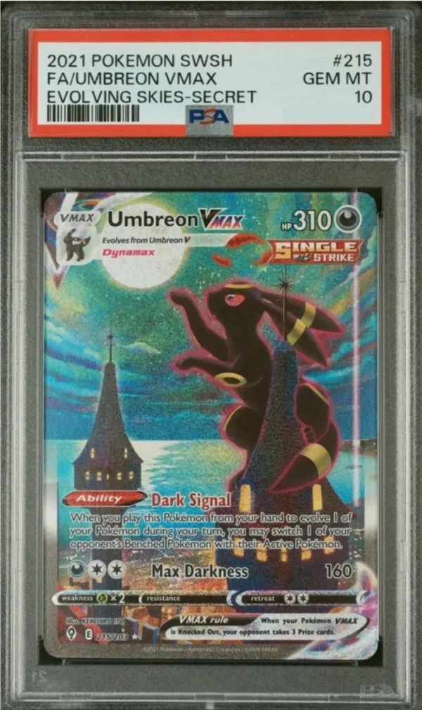 Pokémon Evolving Skies Umbreon “Moonbreon” PSA 10