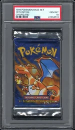 Pokémon 1st Edition Base Set Pack PSA 10 Charizard Artwork